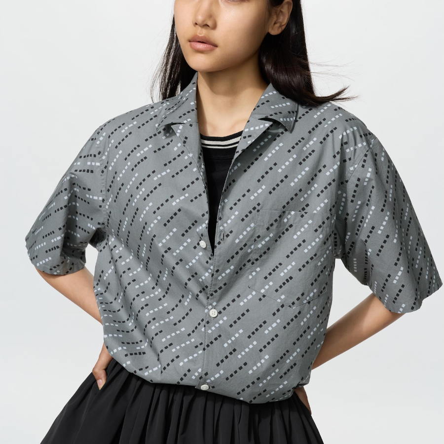 Uniqlo Рубашка с короткими рукавами и принтом