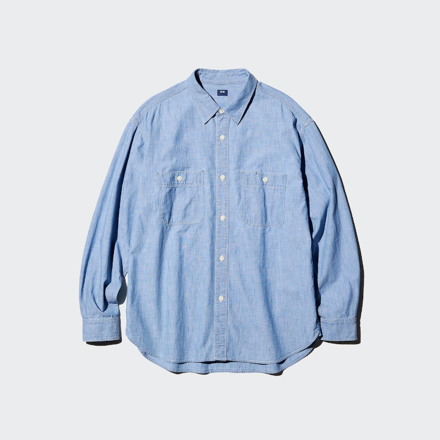 Uniqlo Рубашка-оверсёрт из шамбре