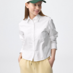Uniqlo Оксфордская укороченная рубашка GU