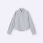 Uniqlo Оксфордская укороченная рубашка GU