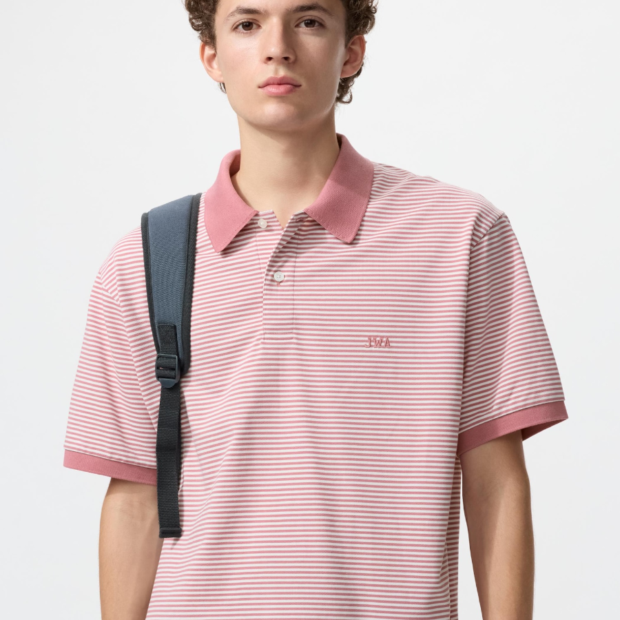 Uniqlo Поло из ткани DRY Piqué в узкую полоску