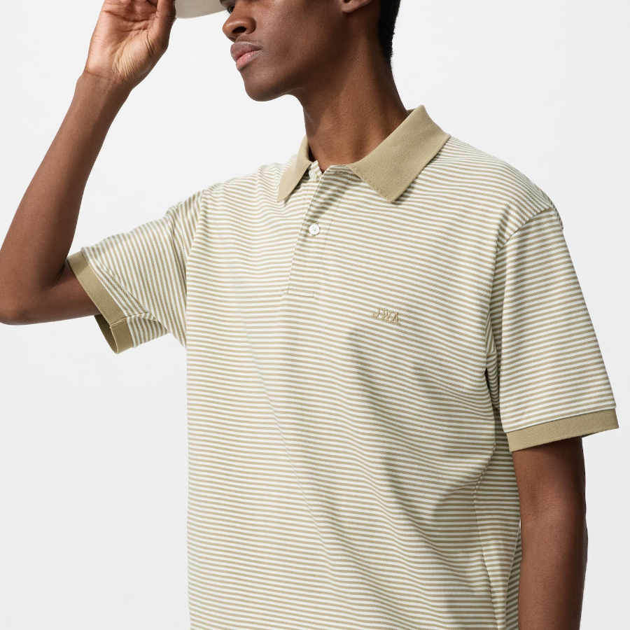 Uniqlo Поло из ткани DRY Piqué в узкую полоску