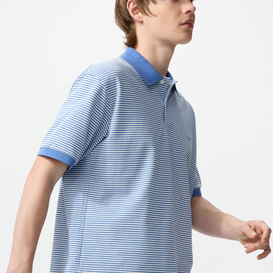 Uniqlo Поло из ткани DRY Piqué в узкую полоску