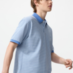 Uniqlo Поло из ткани DRY Piqué в узкую полоску