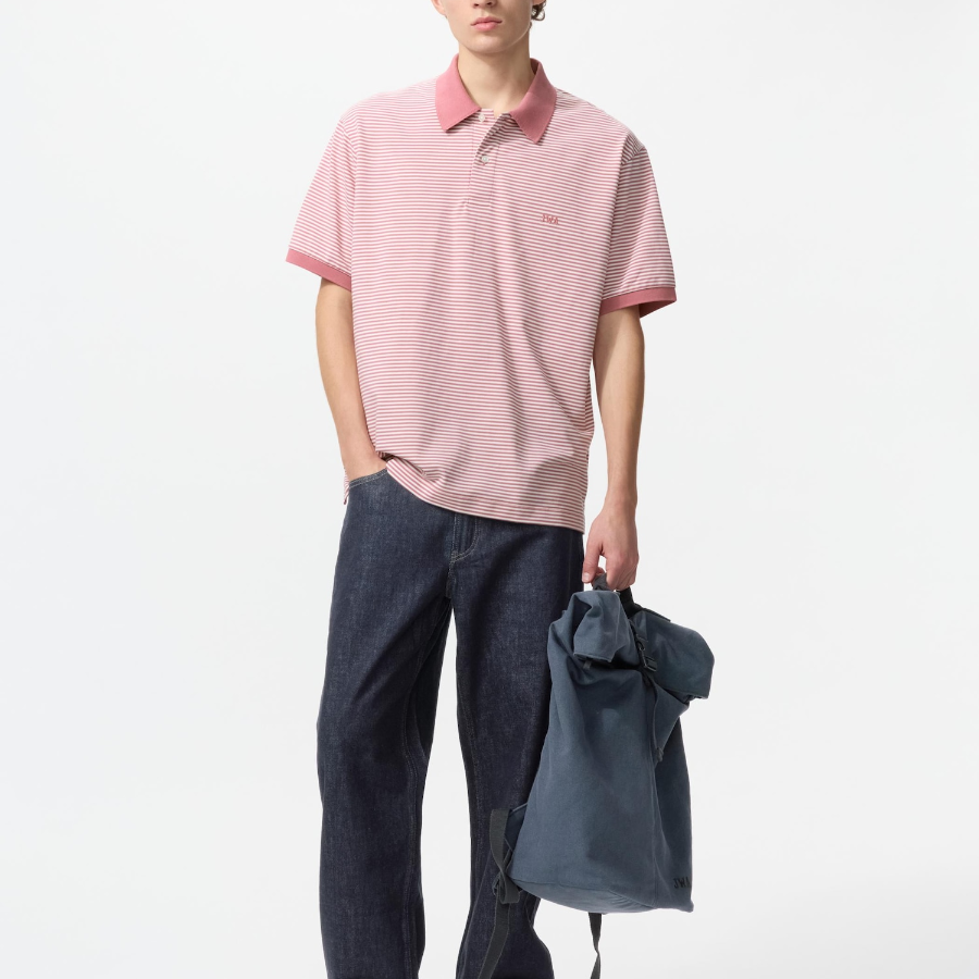 Uniqlo Поло из ткани DRY Piqué в узкую полоску