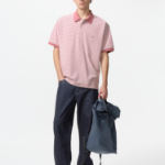 Uniqlo Поло из ткани DRY Piqué в узкую полоску
