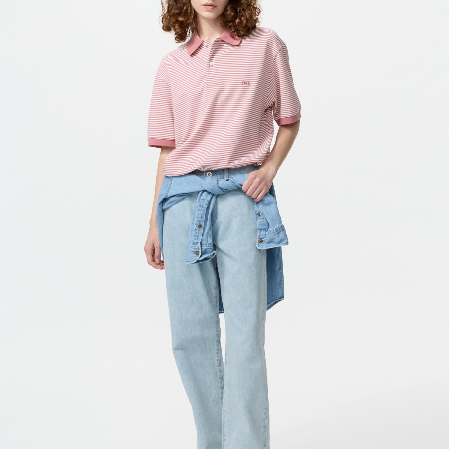 Uniqlo Поло из ткани DRY Piqué в узкую полоску
