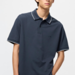 Uniqlo Поло DRY из пике с контрастной отделкой