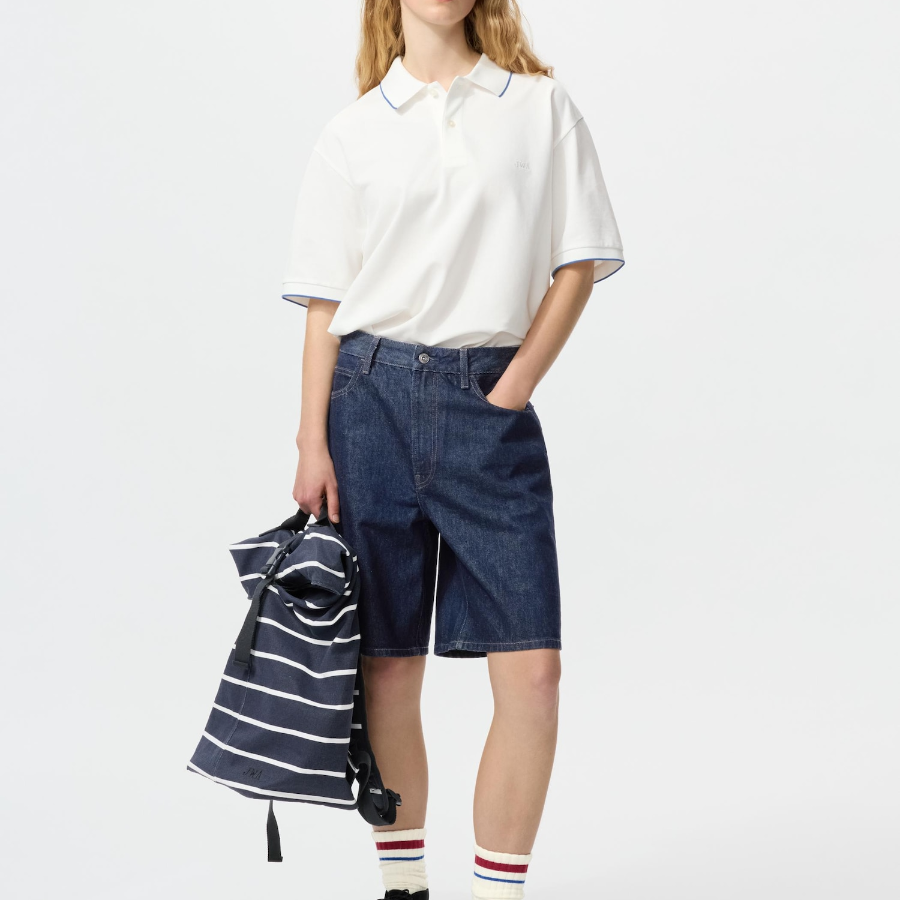 Uniqlo Поло DRY из пике с контрастной отделкой