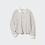 Uniqlo Полосатая рубашка-поло с длинными рукавами