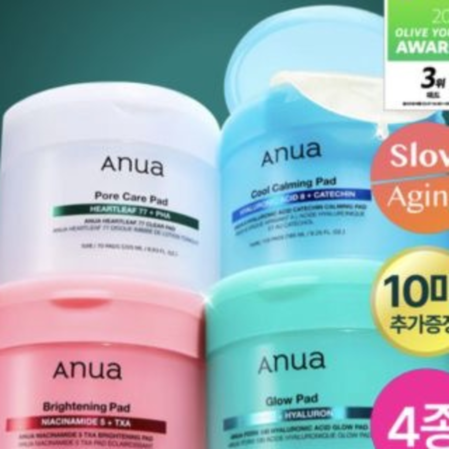 Anua 패드 4종 단품(어성초/피디알엔/카테킨/TXA)