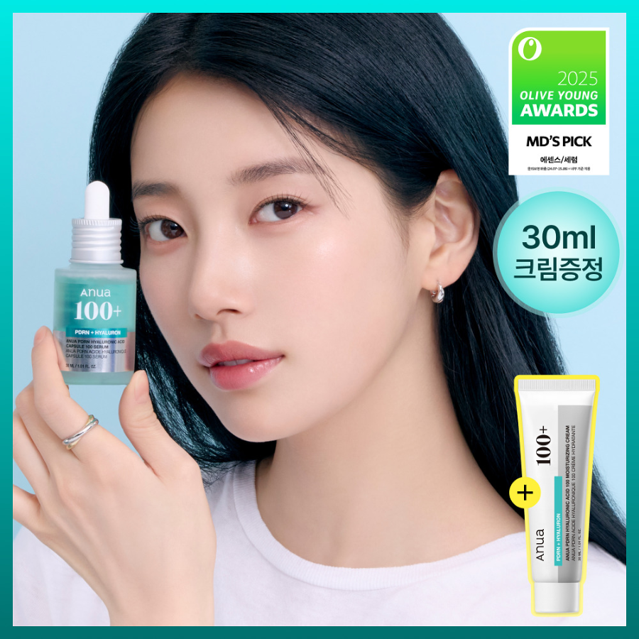 Anua PDRN Hyaluronic Acid Capsule 100 Serum Set, 30 мл + Cream 30 мл