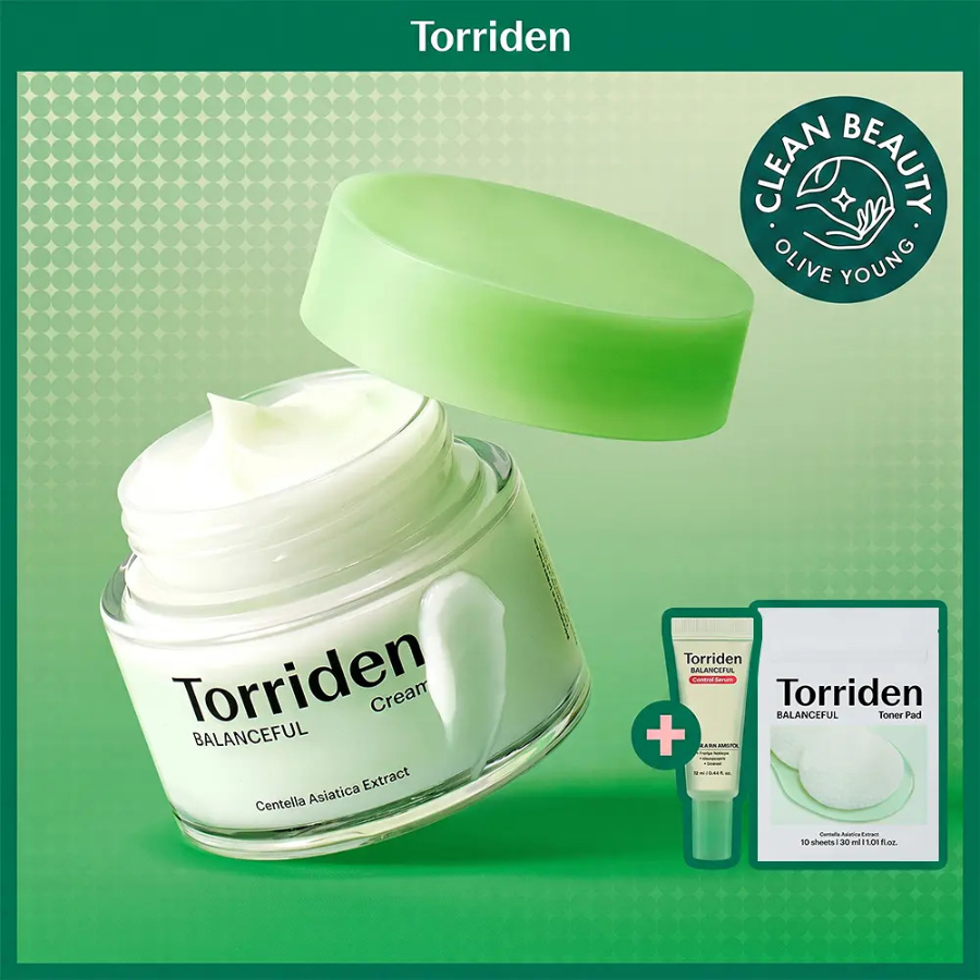 Набор Torriden Balanceful крем 80 мл + 10 мл + 10 шт.