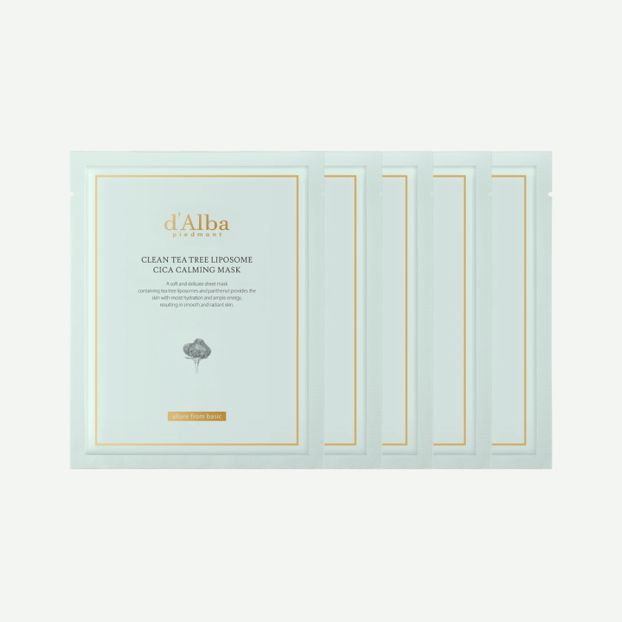 d'Alba Clean Tea Tree Cica маска для лица 5 шт.