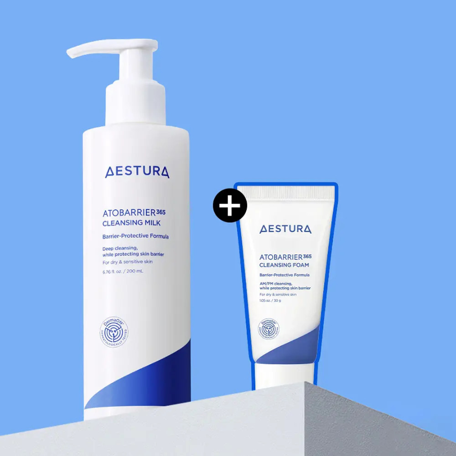 Набор Aestura Atobarrier 365 очищающее молочко 200 мл + 30 г
