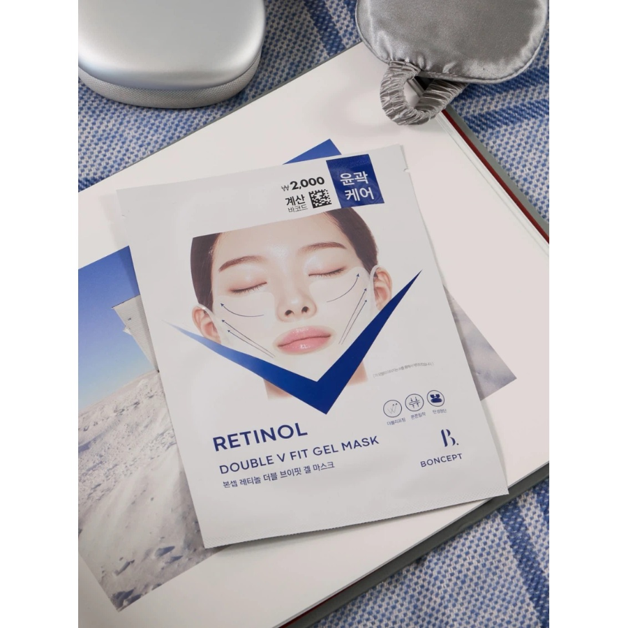 [1+1] Boncept Retinol гидрогелевая маска Double V-Fit 1 шт. 22 г × 2