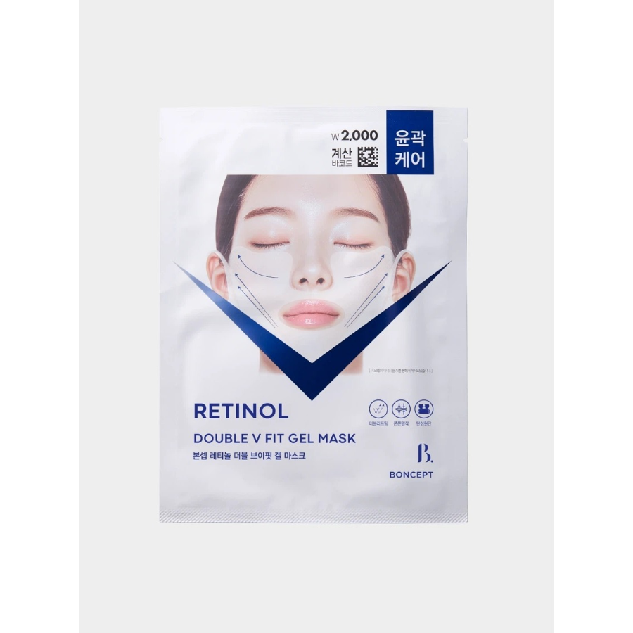 [1+1] Boncept Retinol гидрогелевая маска Double V-Fit 1 шт. 22 г × 2