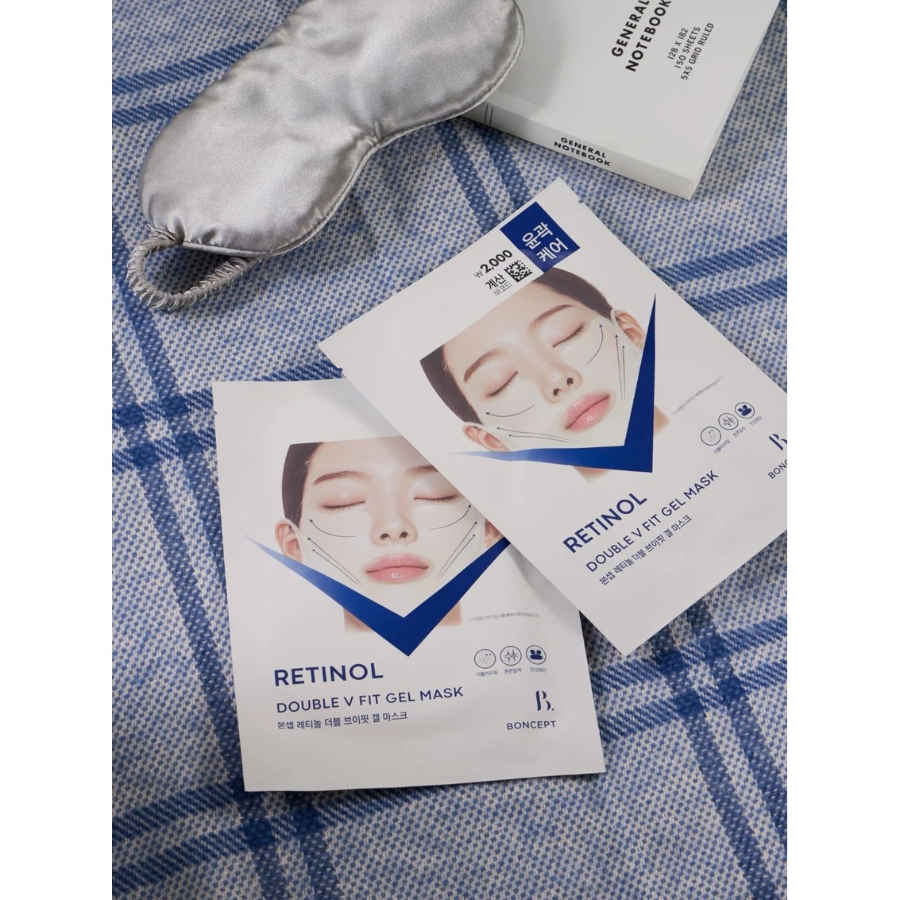 [1+1] Boncept Retinol гидрогелевая маска Double V-Fit 1 шт. 22 г × 2