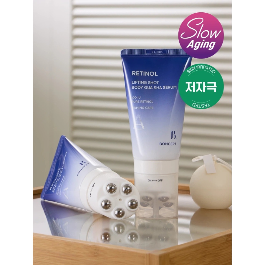 [1+1] Boncept Retinol укрепляющая массажная сыворотка для тела Gua Sha 100 мл × 2