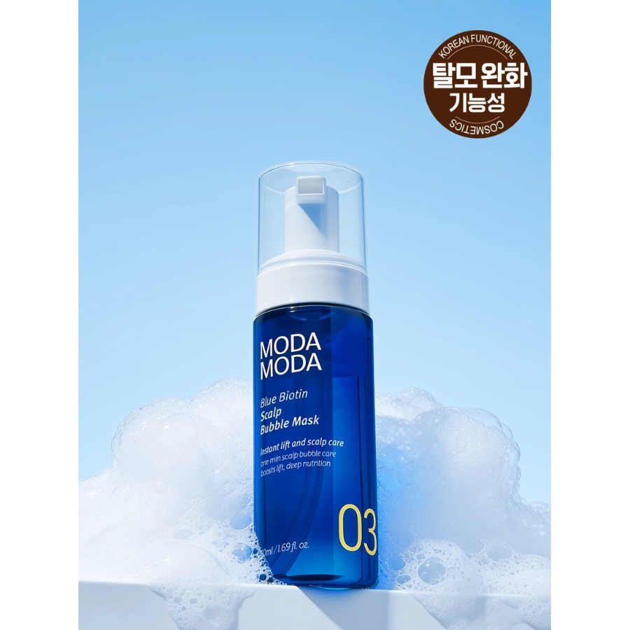 [1+1] Moda Moda пузырьковая маска для кожи головы Blue Biotin 50 мл × 2