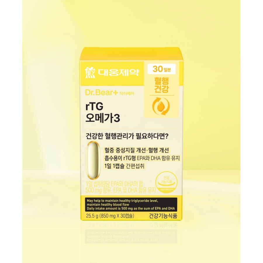 [1+1] Daewoong Pharmaceutical Омега-3 rTG 30 капсул курс 30 дней × 2
