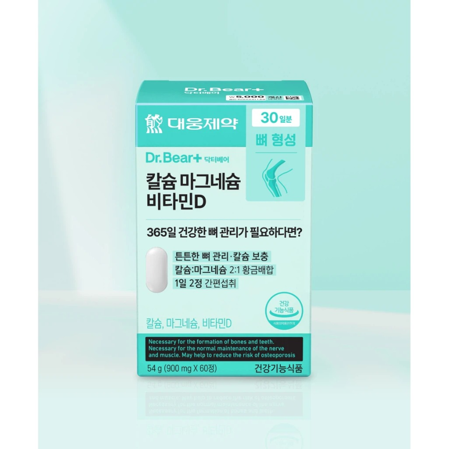 [1+1] Daewoong Pharmaceutical 칼슘 Магний Витамин D 60 таблеток курс 30 дней × 2