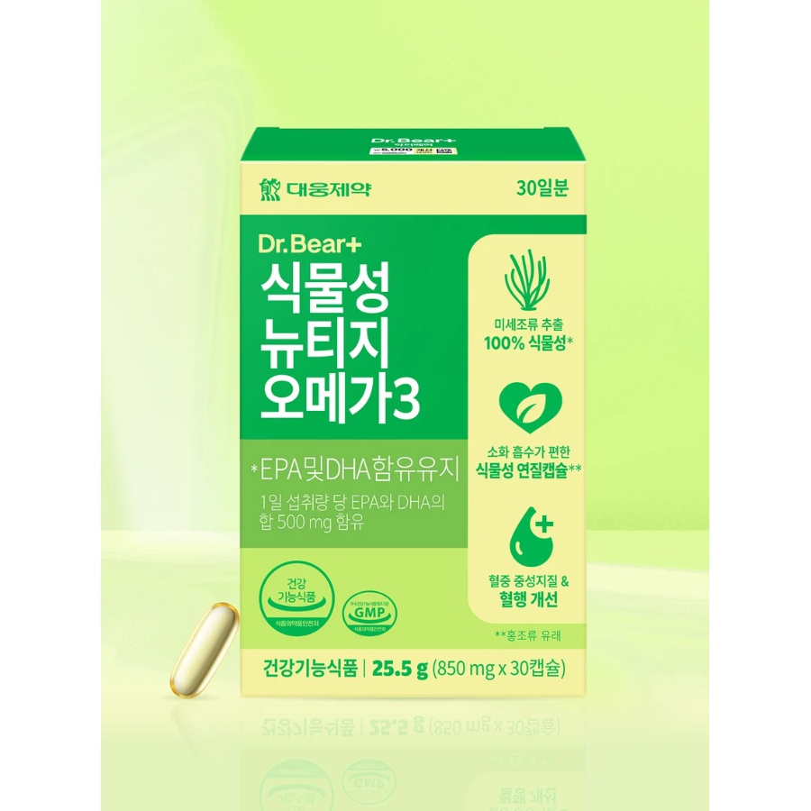 [1+1] Daewoong Pharmaceutical Растительная Омега-3 NewTG 30 капсул курс 30 дней × 2