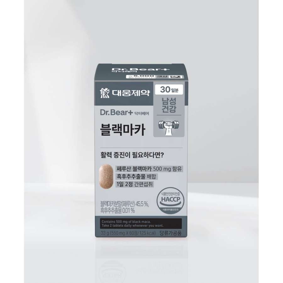 [1+1] Daewoong Pharmaceutical Чёрная мака 60 таблеток курс 30 дней × 2