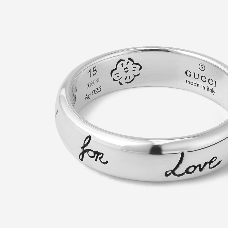Gucci Blind For Love Ring Silver