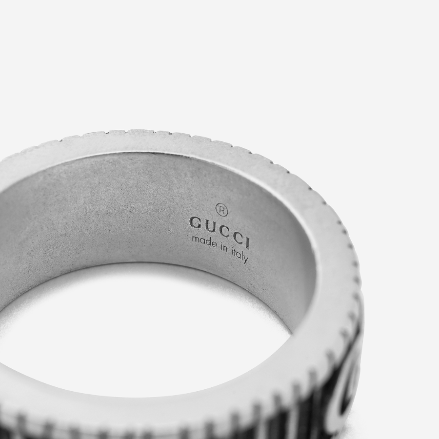 Gucci Ring with Double G Silver