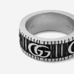 Gucci Ring with Double G Silver