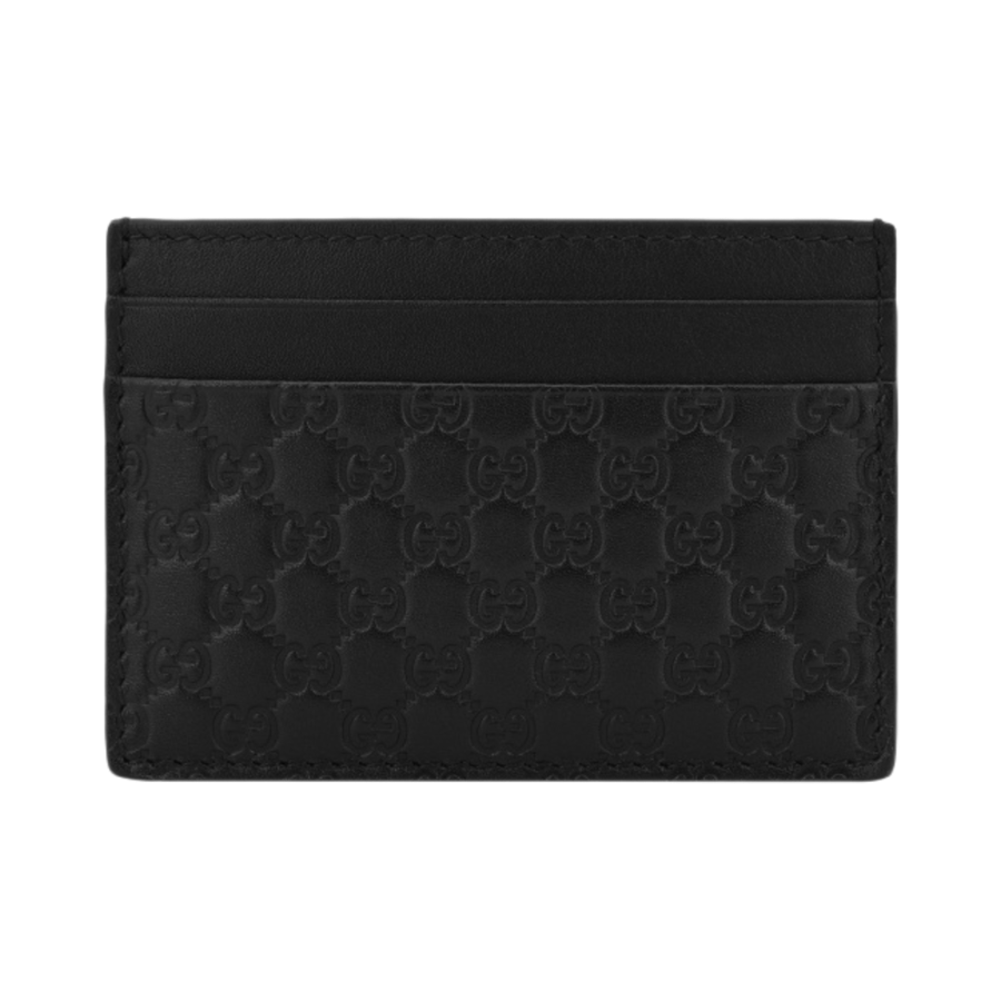Gucci Micro GG Ssima Card Case Black