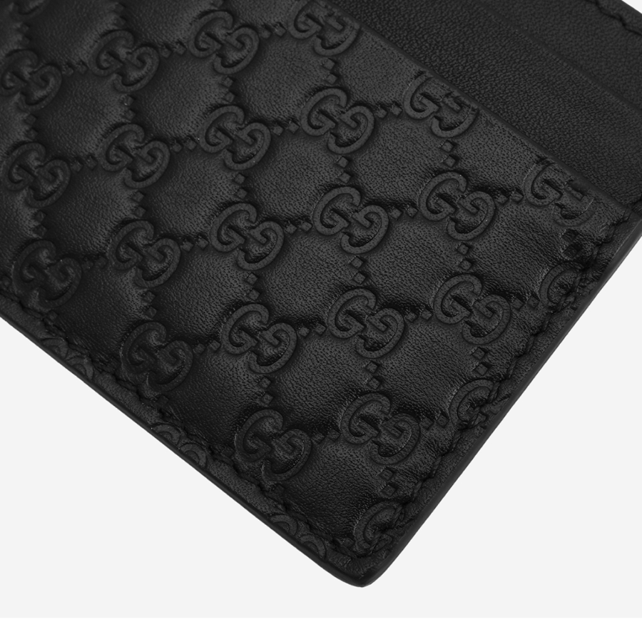 Gucci Micro GG Ssima Card Case Black
