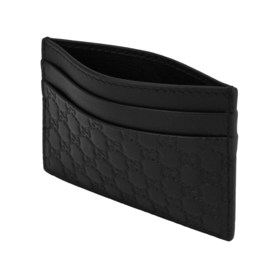 Gucci Micro GG Ssima Card Case Black