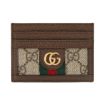 Gucci Ophidia GG Card Case Beige Ebony