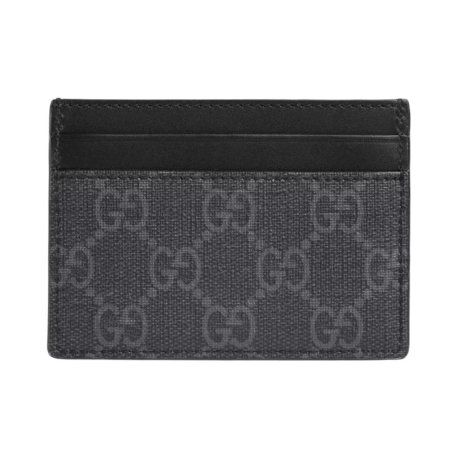Gucci Bestiary Kingsnake Print Card Case Black