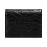 Gucci GG Marmont Matelasse Card Case Wallet Black