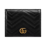 Gucci GG Marmont Matelasse Card Case Wallet Black