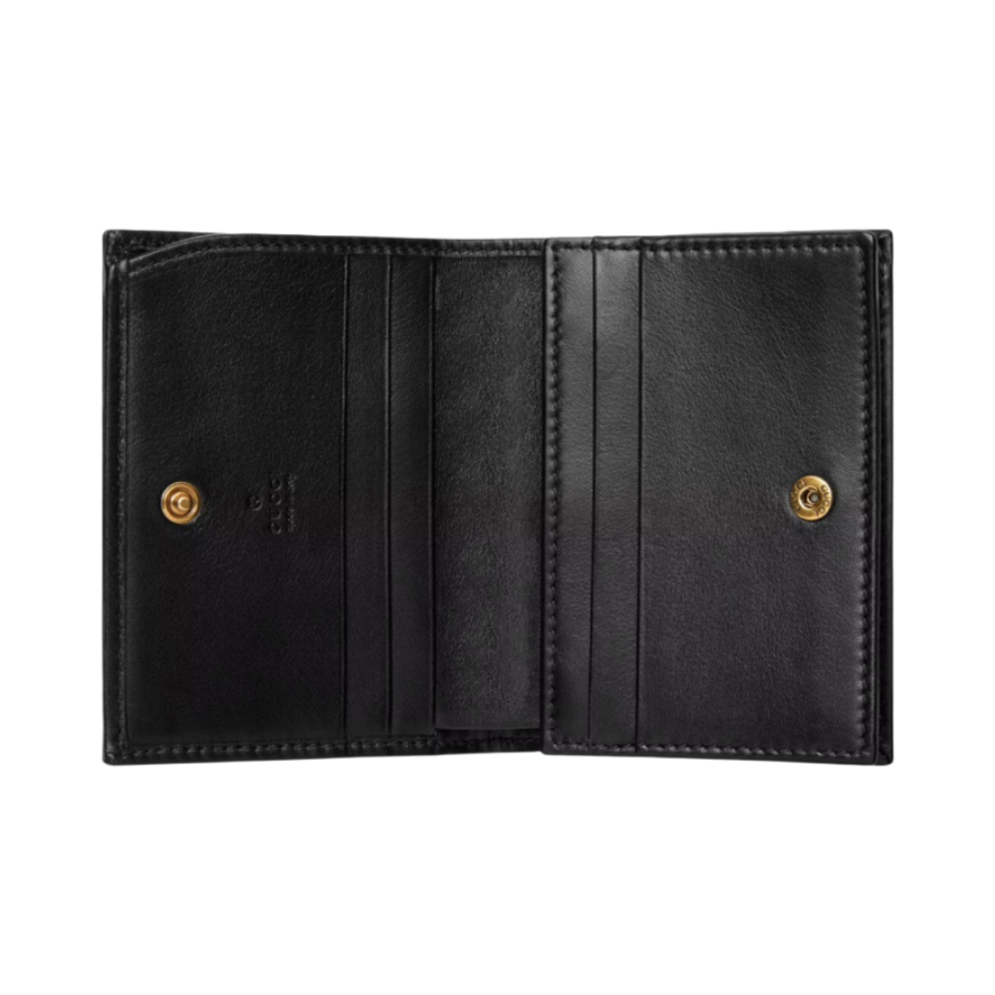 Gucci GG Marmont Matelasse Card Case Wallet Black