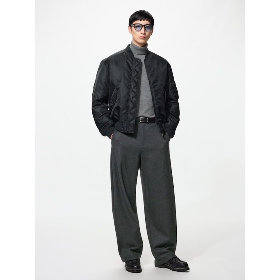 Uniqlo Brushed Jersey Barrel Leg Pants – Long (75–79 cm)