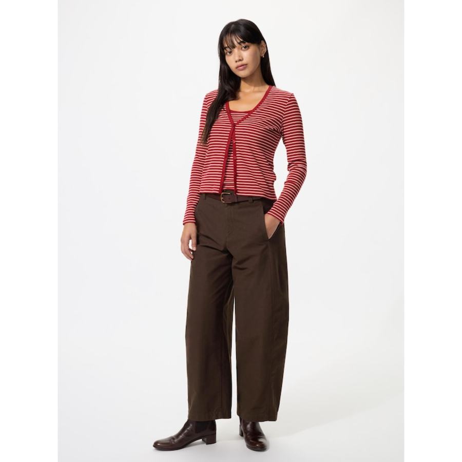 Uniqlo Jersey Barrel Leg Pants (70–72 cm)