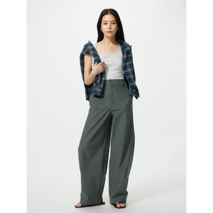 Uniqlo Jersey Barrel Leg Pants (70–72 cm)
