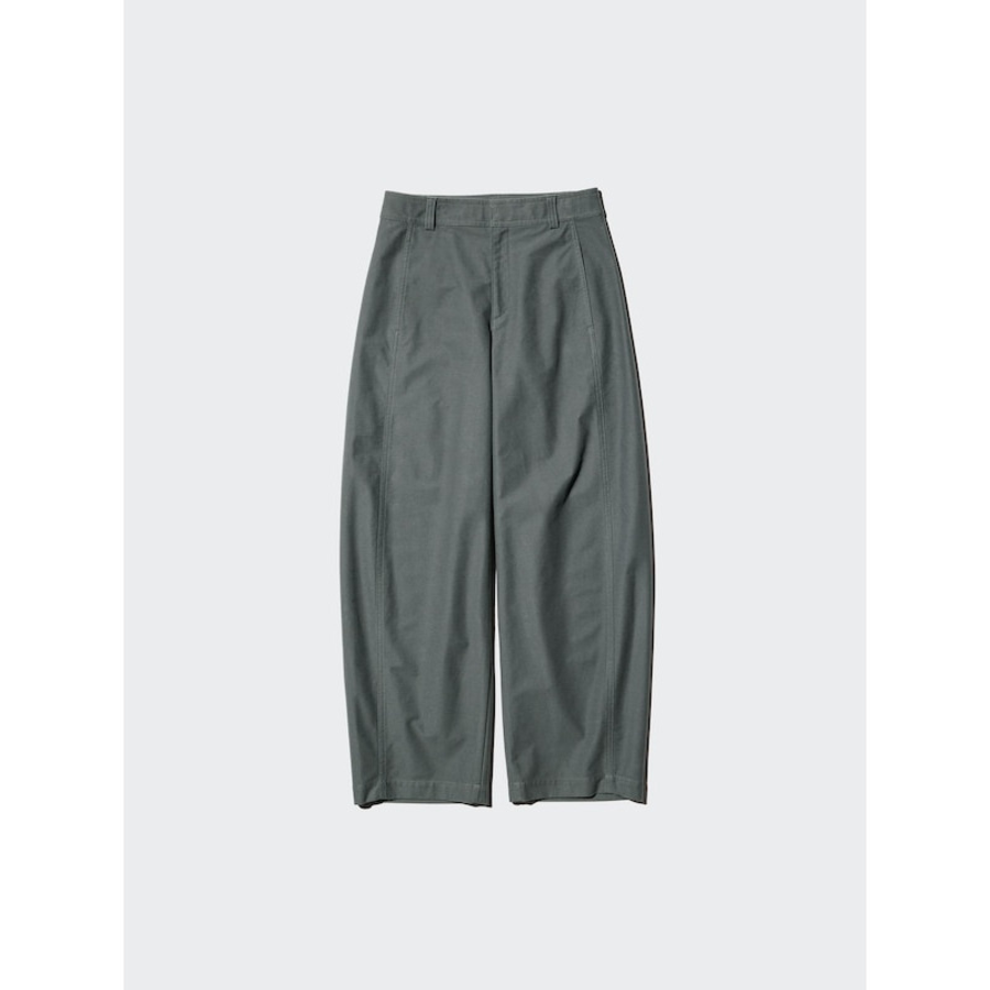 Uniqlo Jersey Barrel Leg Pants (70–72 cm), Dark Gray
