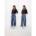 Uniqlo Baggy Barrel Leg Jeans (75 cm), Blue