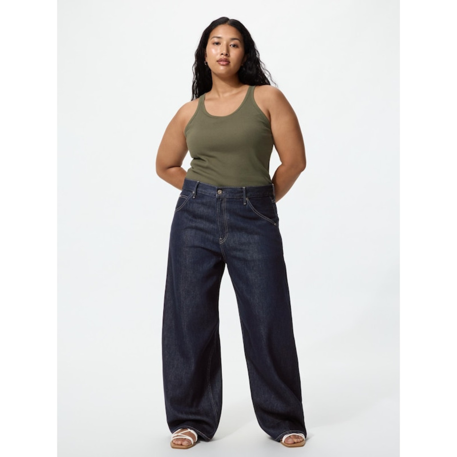 Uniqlo Baggy Barrel Leg Jeans (75 cm), Blue