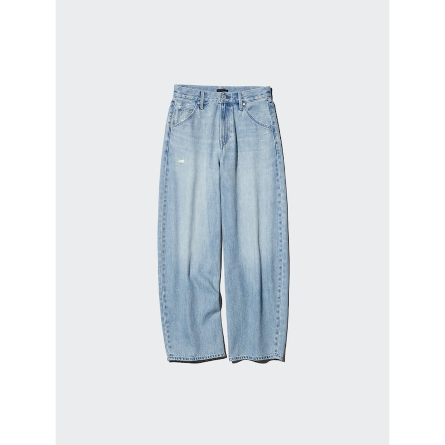 Uniqlo Baggy Barrel Leg Jeans (75 cm), Blue