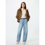 Uniqlo Baggy Barrel Leg Jeans – Long (80 cm), Blue