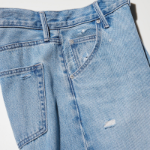 Uniqlo Baggy Barrel Leg Jeans – Long (80 cm), Blue