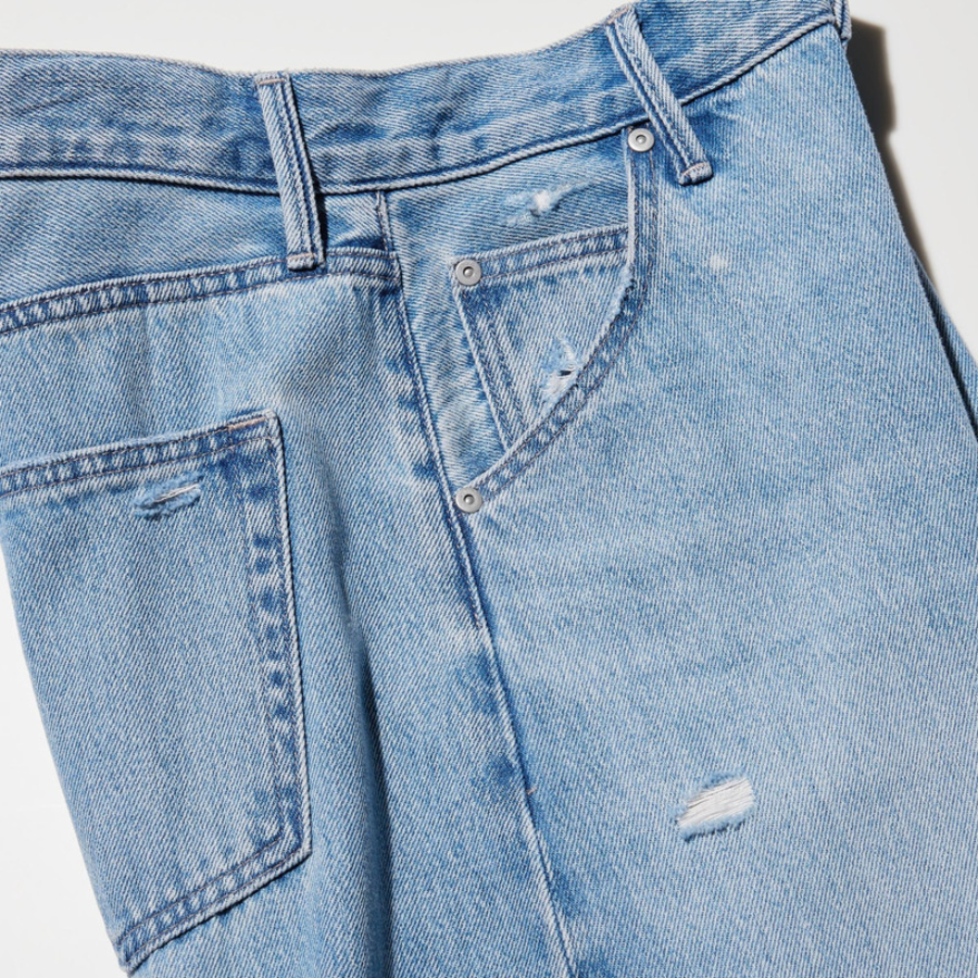 Uniqlo Baggy Barrel Leg Jeans – Long (80 cm), Blue