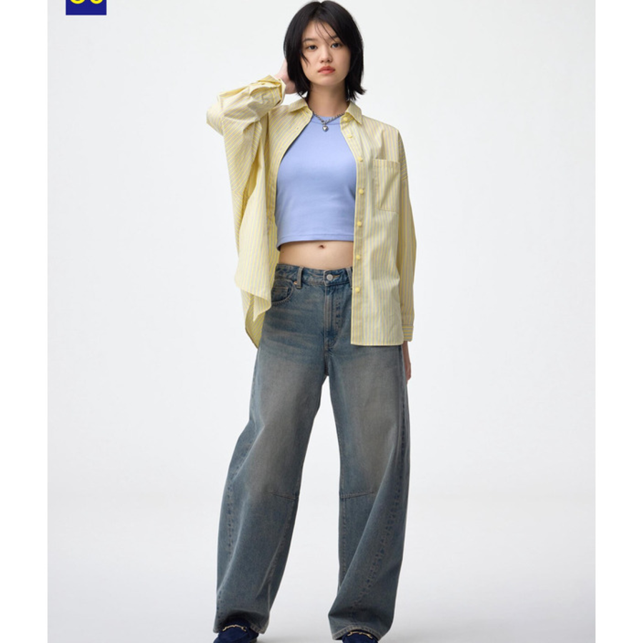 Uniqlo GU Barrel Leg Jeans